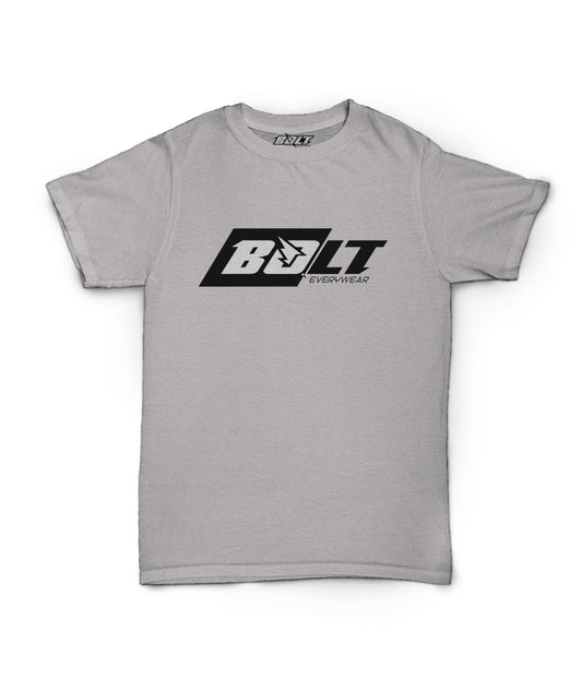 T-Shirt mit Box-Logo Grau