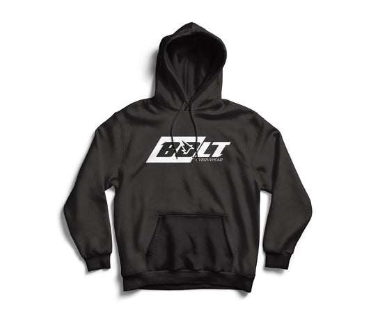 Kapuzenpullover mit Box-Logo, Schwarz