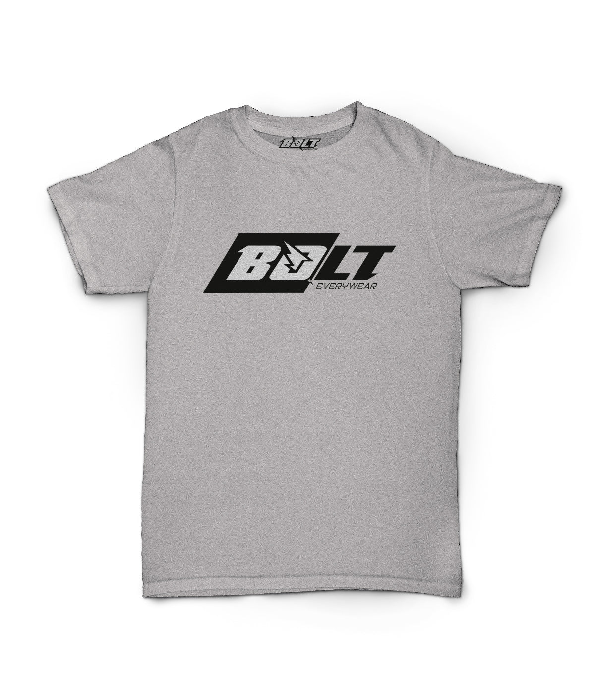 T-Shirt mit Box-Logo Grau